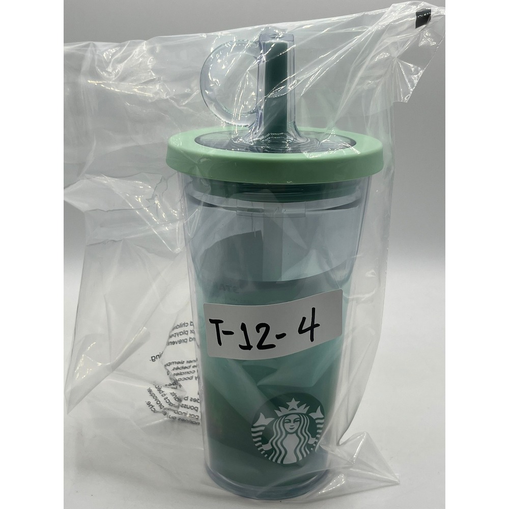 Starbucks Green Ombre Cold Cup Tumbler 16oz Locking Lid with Straw 11188320 - Picture 7 of 7